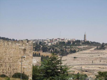 North side of Mount of Olives, with Augusta Victoria hospital.